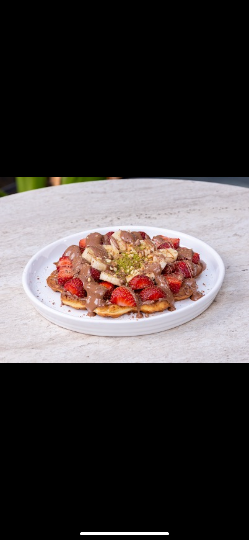 Meyveli waffle resmi